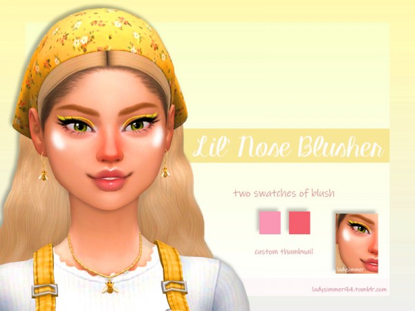  The Sims Resource: Lil Nose Blusher by LadySimmer94