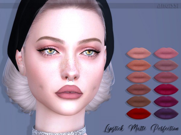  The Sims Resource: Lipstick Matte Perfection by ANGISSI