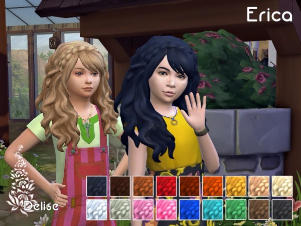  Sims Artists: Erica Hair Kids Version