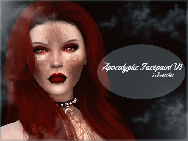  The Sims Resource: Apocalyptic Facepaint V3 by Reevaly
