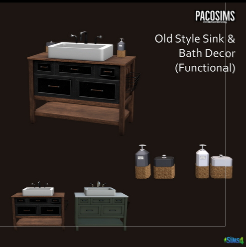  Paco Sims: Old Style Sink and Bath Decor