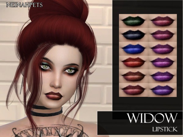  The Sims Resource: Widow   Lipstick by neinahpets