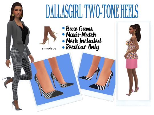  Sims 4 Sue: Two Tone Heels