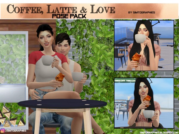 Simtographies: Coffee Latte Pose Pack