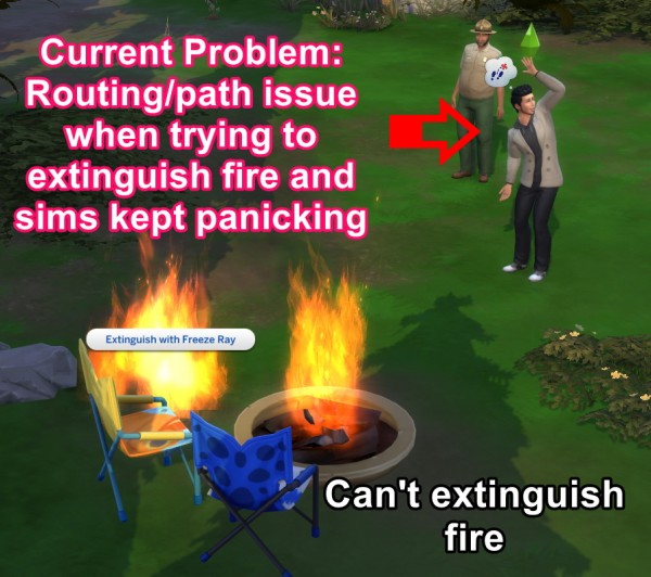  Mod The Sims: Temporary Fix   No chance of fire spread at campfire by Tofuman89