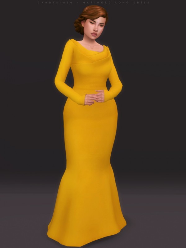  Candy Sims 4: Magnolia Long Dress