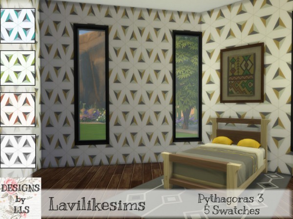  The Sims Resource: Pythagoras 3 Walls by lavilikesims
