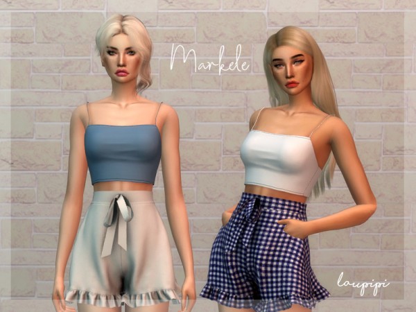 The Sims Resource: Markele Top by Laupipi