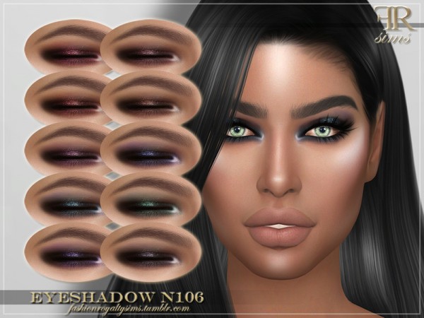  The Sims Resource: Eyeshadow N106 by FashionRoyaltySims
