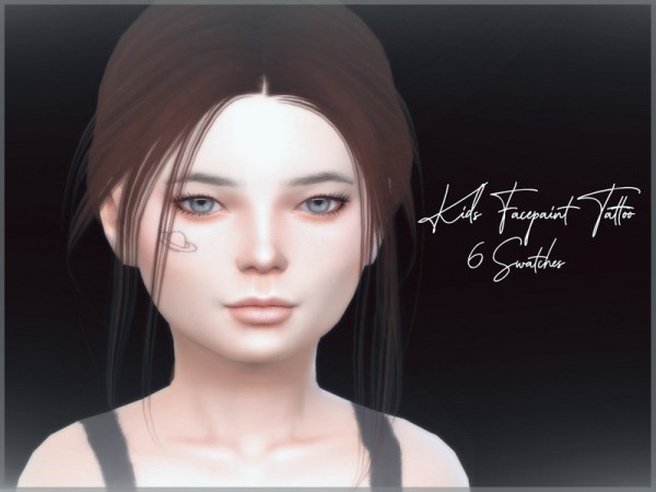  The Sims Resource: Kids Facepaint Tattoo V1 by Reevaly