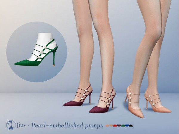  The Sims Resource: Embellished pumps 01 by Jius Pearl