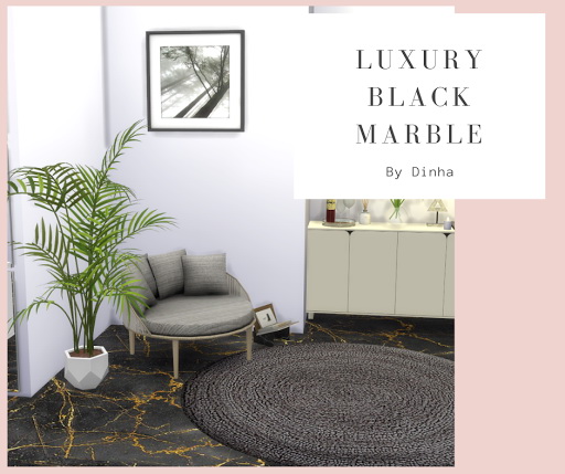  Dinha Gamer: Luxury Black Gold Marble: Matching Floor and Wall