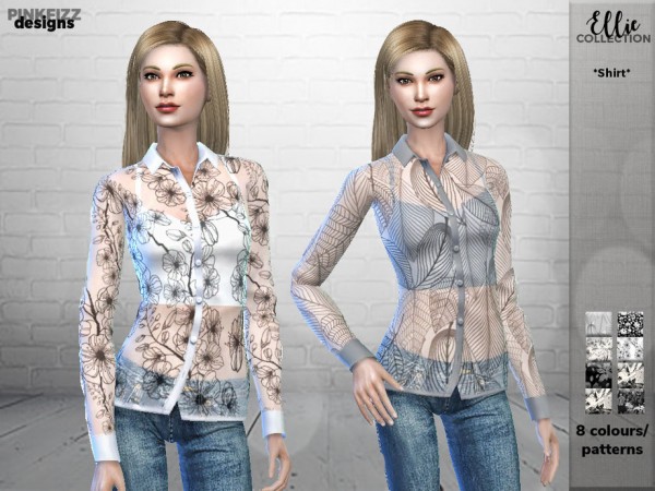  The Sims Resource: Ellie Shirt by Pinkfizzzzz
