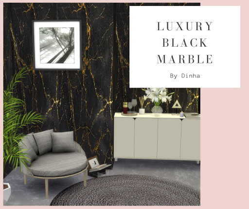  Dinha Gamer: Luxury Black Gold Marble: Matching Floor and Wall
