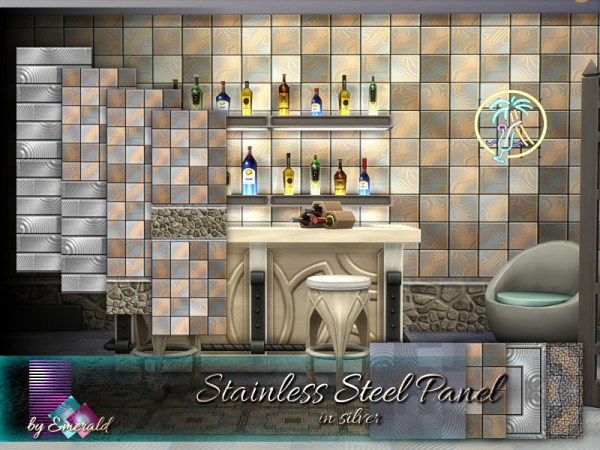  The Sims Resource: Stainless Steel Panel by emerald
