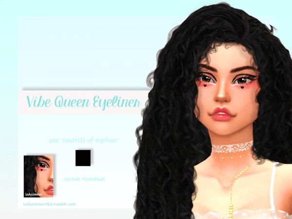  The Sims Resource: Vibe Queen Eyeliner by LadySimmer94