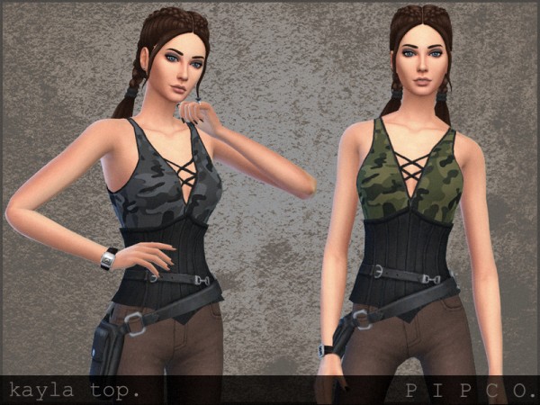  The Sims Resource: Kayla top by Pipco