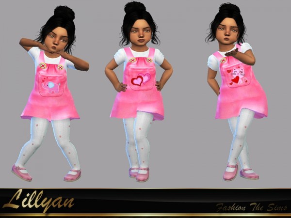  The Sims Resource: Toddler Bianca Dress by LYLLYAN