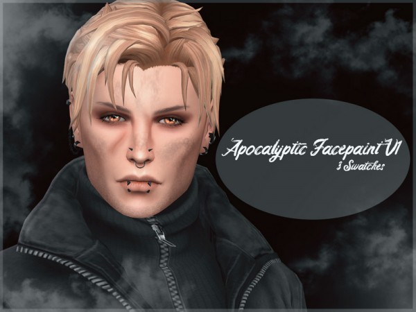  The Sims Resource: Apocalyptic Facepaint V1 by Reevaly