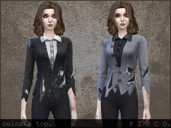  The Sims Resource: Celosia top by Pipco