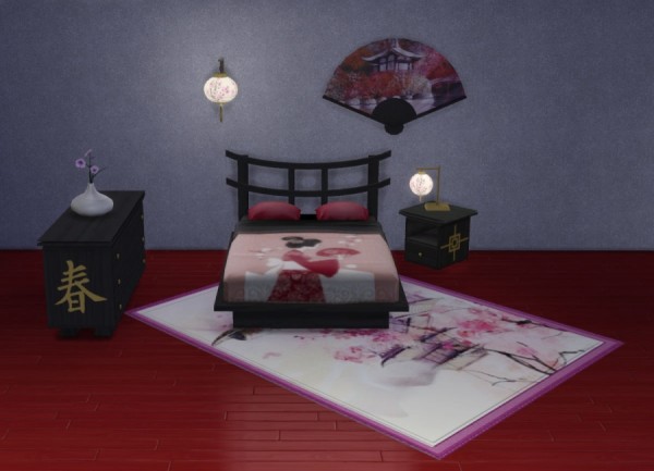  Sims Artists: Fleurs de cerisiers Bedroom