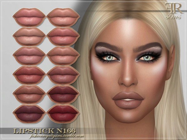  The Sims Resource: Lipstick N166 by FashionRoyaltySims