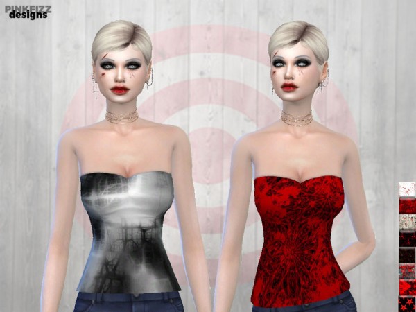  The Sims Resource: Apocalyptic Doomwear Top by Pinkfizzzzz