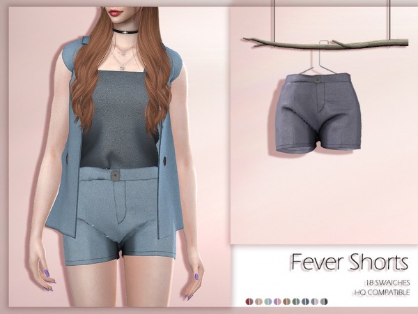  The Sims Resource: Fever Shorts by Lisaminicatsims