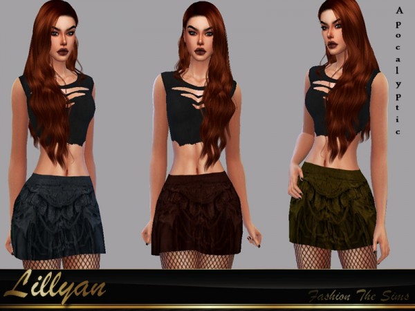  The Sims Resource: Sabrina Skirt Apocalyptic by LYLLYAN