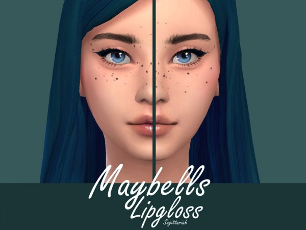  The Sims Resource: Maybells Lipgloss by Sagittariah