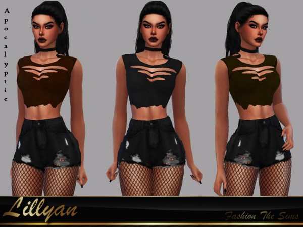  The Sims Resource: Top Luisa Apocalyptic by LYLLYAN