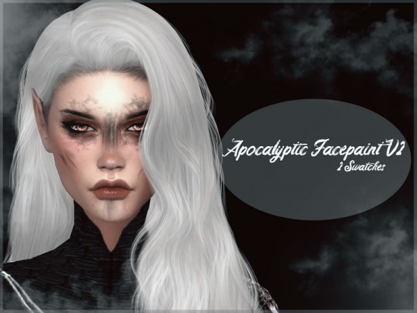  The Sims Resource: Apocalyptic Facepaint V2 by Reevaly
