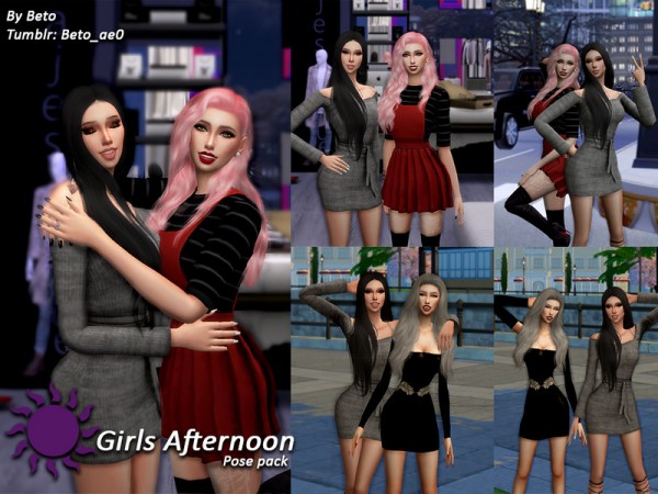  The Sims Resource: Girls Afternoon   Pose Pack by Beto ae0
