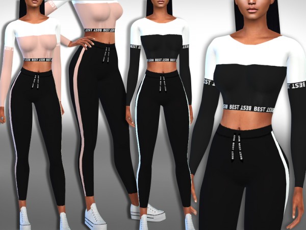  The Sims Resource: Full Workout Outfits by Saliwa