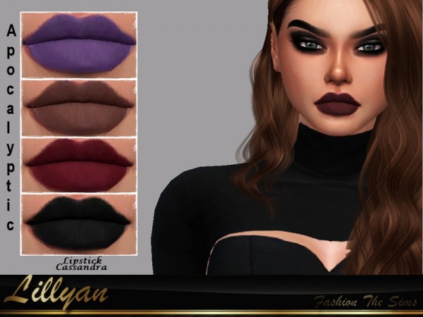  The Sims Resource: Lipstick Cassandra Apocalyptic by LYLLYAN