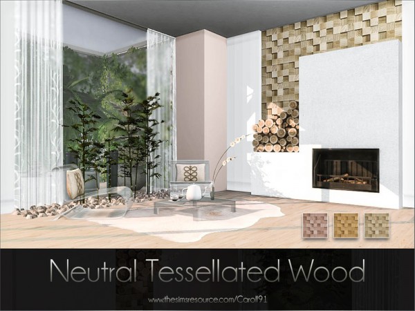  The Sims Resource: Neutral Tessellated Wood by Caroll91