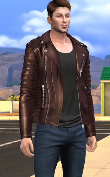  The Sims Resource: Biker Jacket   Acc by Darte77