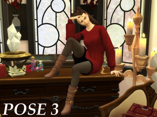  The Sims Resource: Dresser Seating Posepack by Zahdernia