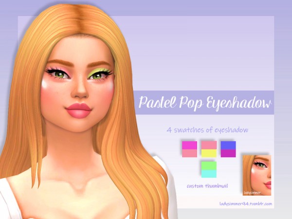  The Sims Resource: Pastel Pop Eyeshadow by LadySimmer94