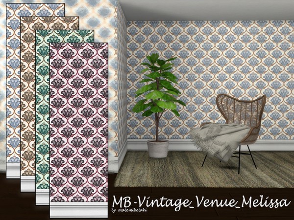  The Sims Resource: Vintage Venue Melissa Walls by matomibotaki