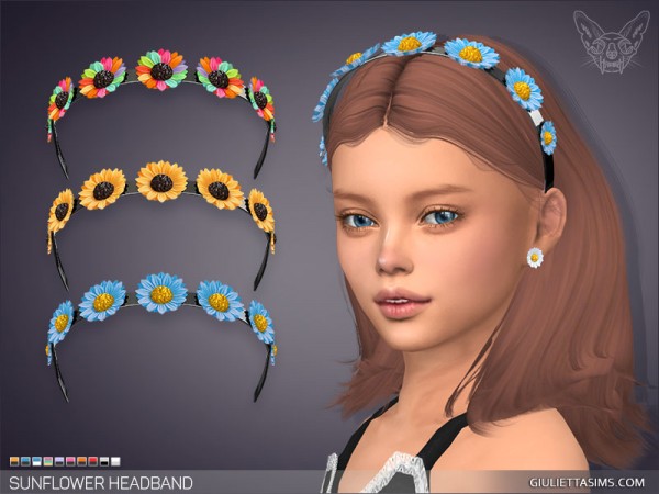 Giulietta Sims: Sunflower Headband For Kids â€¢ Sims 4 Downloads