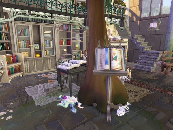  The Sims Resource: Victorian Library Ruins by Ineliz