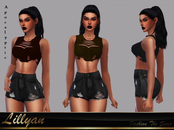  The Sims Resource: Top Raica Apocalyptic by LYLLYAN