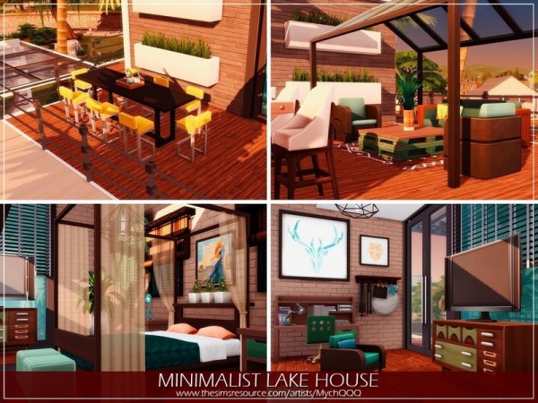  The Sims Resource: Minimalist Lake House by MychQQQ