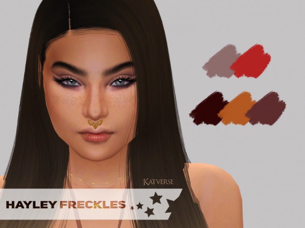  The Sims Resource: Hayley Freckles by KatVerseCC
