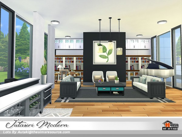  The Sims Resource: Jutasiri Modern house NoCC by Autaki