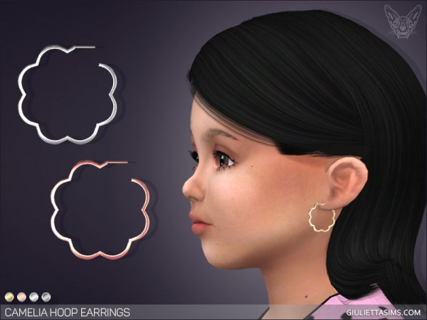  Giulietta Sims: Camelia Hoop Earrings For Toddlers