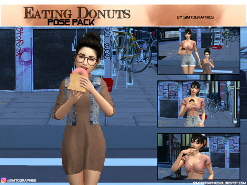  Simtographies: Eating Donuts   Pose Pack