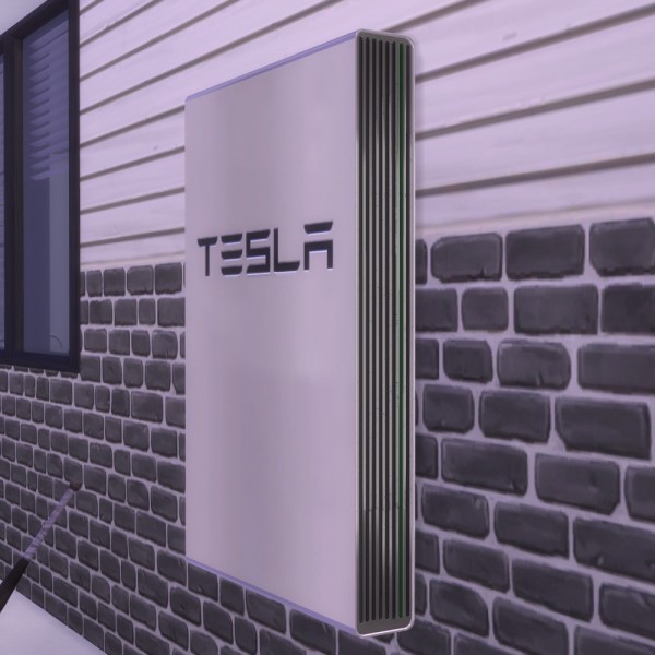  Mod The Sims: Teslas Powewall (wall Decoration) by mule123