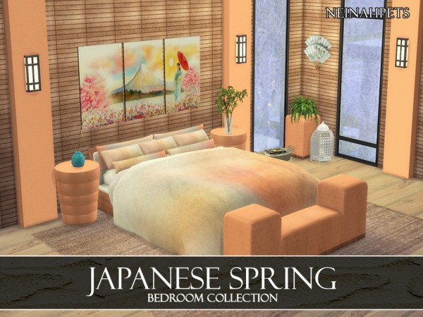  The Sims Resource: Japanese Spring Bedroom by neinahpets